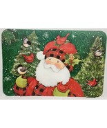 1 (One) REVERSIBLE NON CLEAR HARD PLASTIC PLACEMAT,12&quot; x 18&quot;,CHRISTMAS S... - $7.91