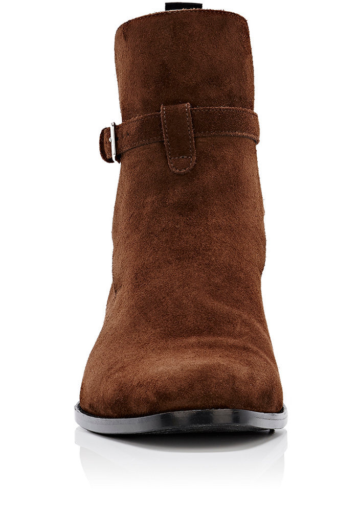 Handmade men Jodhpurs brown suede leather boot, Men brown ankle boot