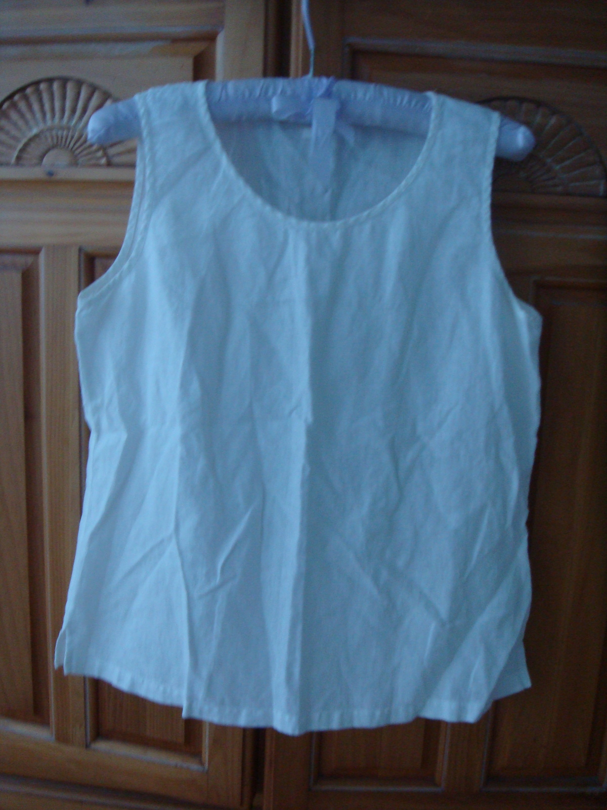 Primary image for Womens Sleeveless White Blouse Size Medium by 120% Hno