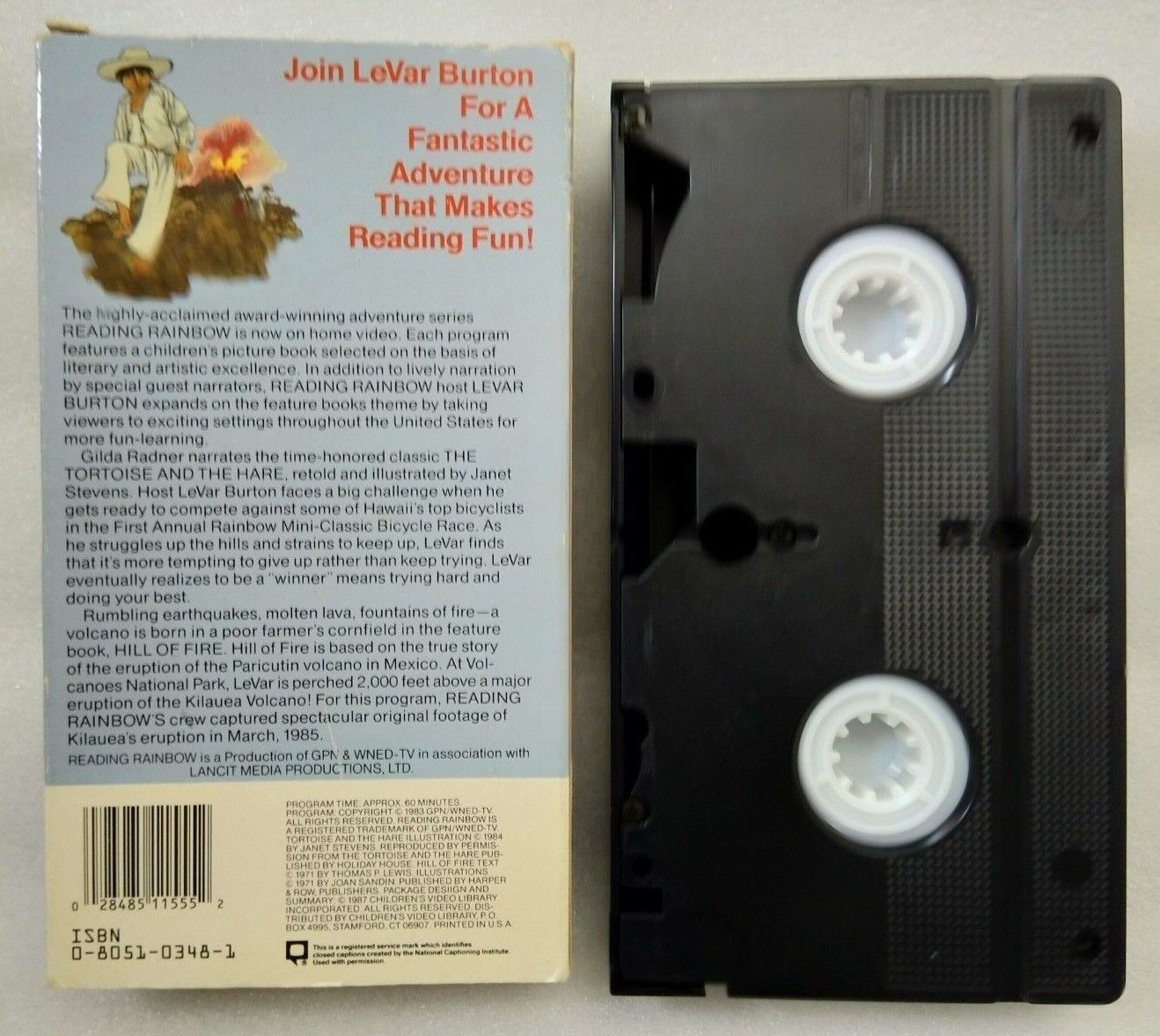 VHS Reading Rainbow - The Tortoise and the Hare/Hill of Fire (VHS, 1992 ...