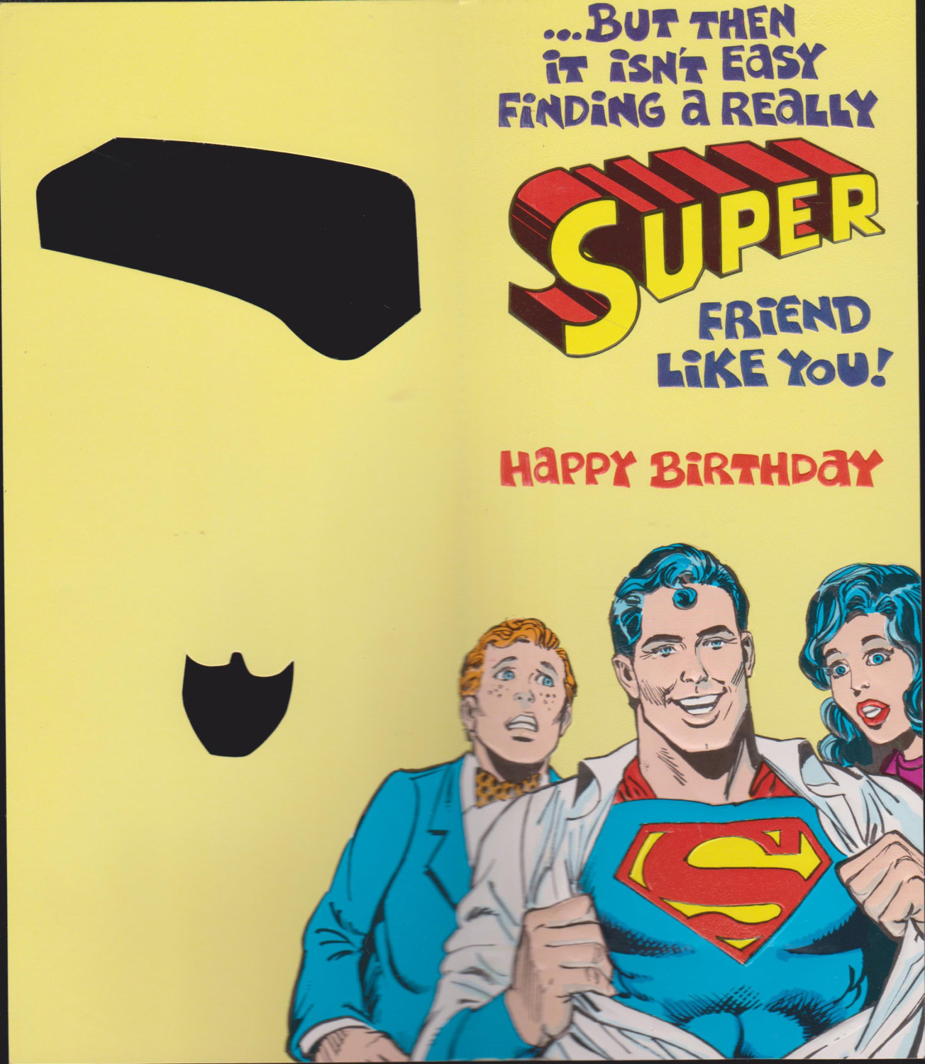 VTG Greeting Birthday Card DC Comics Superman 1978 Original NOS New Mark 1 # 45