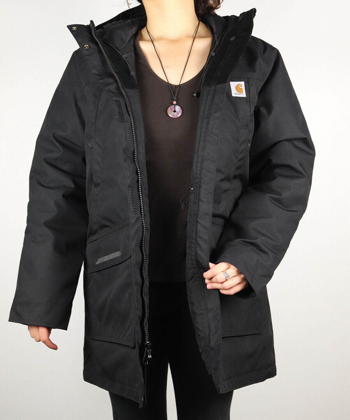 Carhartt Women's Black Yukon Extremes Full Swing Insulated Hooded Coat