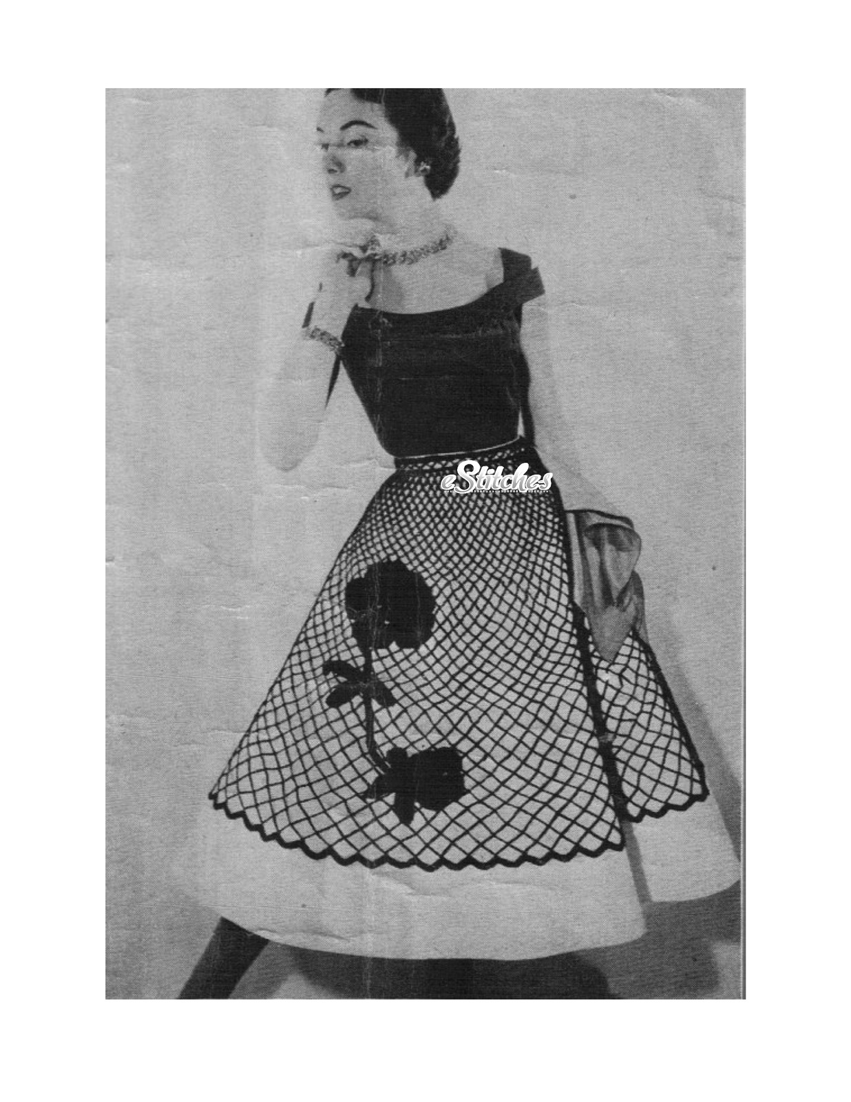 1950s Flower Overskirt for Poodle Skirt - Crochet pattern (PDF 0711 ...