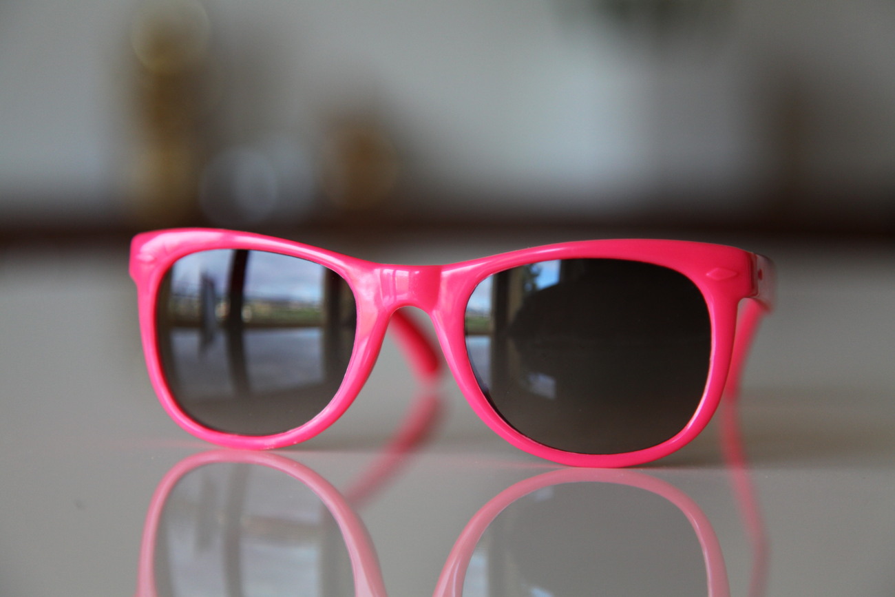 Classic Tortoise Sunglasses Hot Pink/ Dark Lenses - Sunglasses