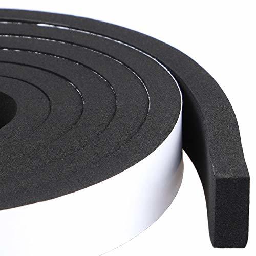 Foam Insulation Tape 1 Inch Wide X 3/8 Inch Thick, High Density Foam