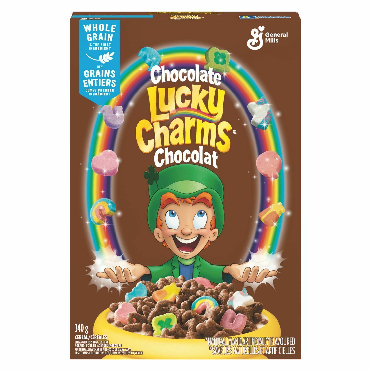 4 Boxes Chocolate Lucky Charms Cereal 340g/12.oz Each From Canada