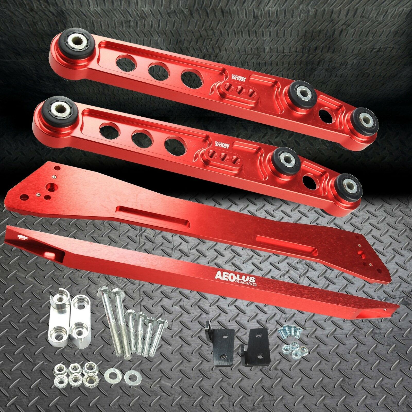 Rear Lower Control Arm Subframe Brace Tie Bar Fits Honda Civic 92-95 EG Red