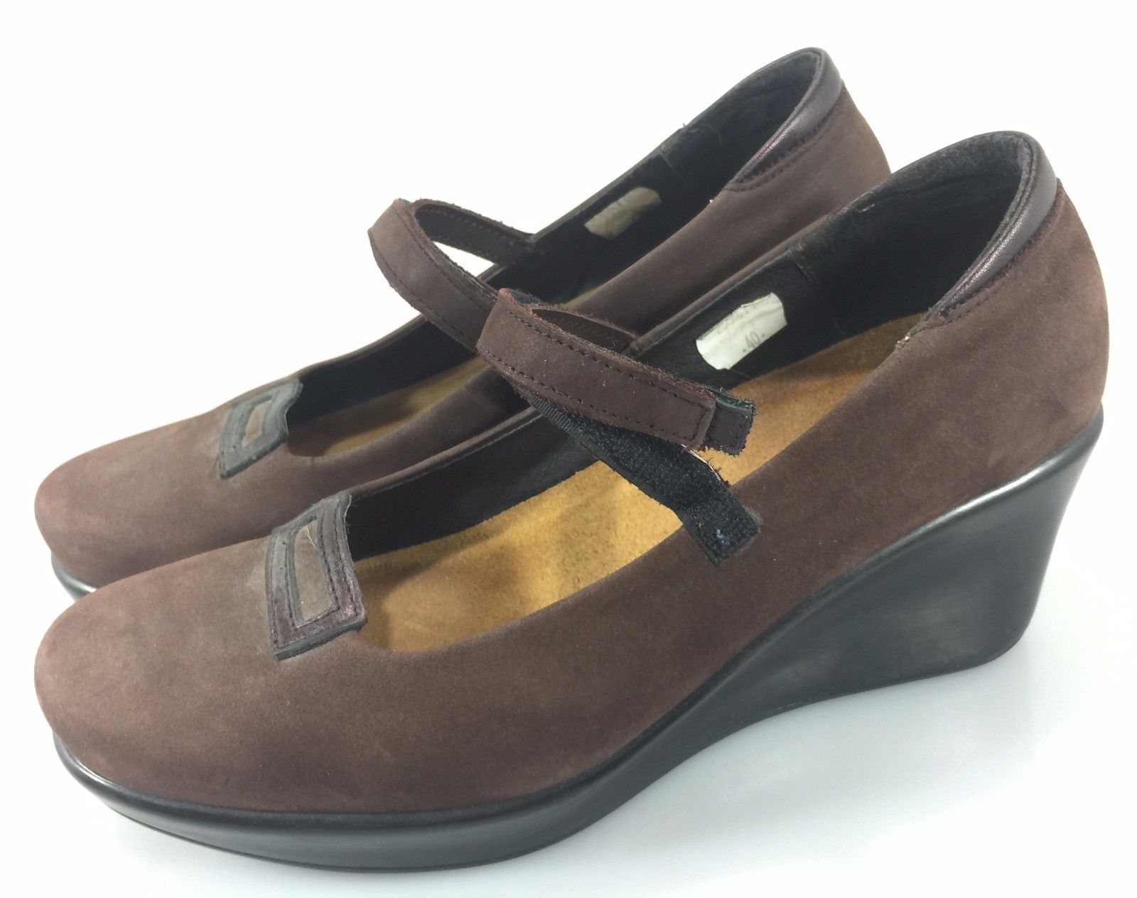 Naot Womens 9US 40EU Brown Suede Mary Janes 2.75