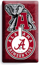 ALABAMA CRIMSON TIDE FOOTBALL 1 GANG LIGHT SWITCH WALL PLATE MAN CAVE RO... - $11.99