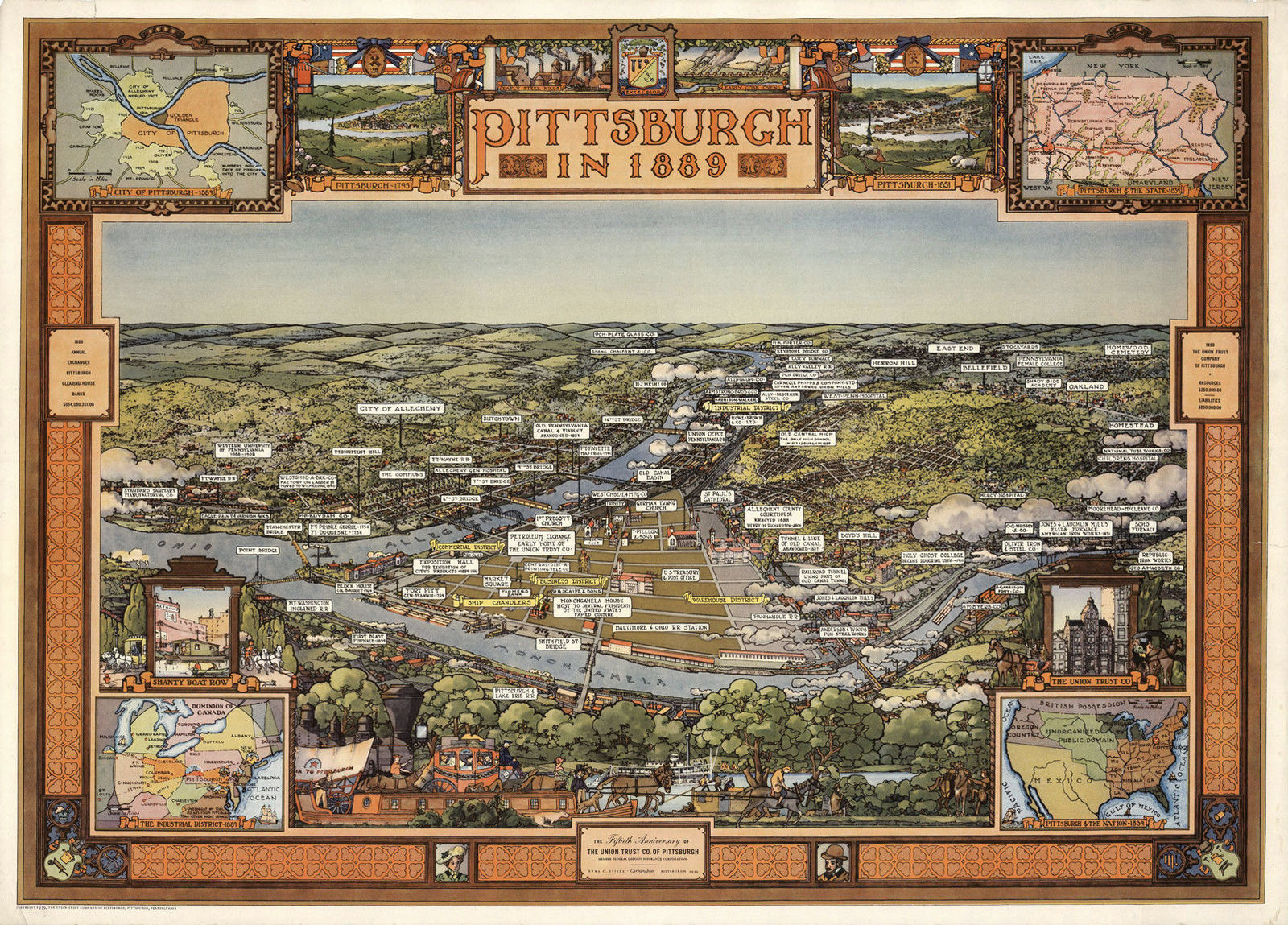 Pictorial Map of South Africa Wall Art Poster Print Decor Vintage History Repro