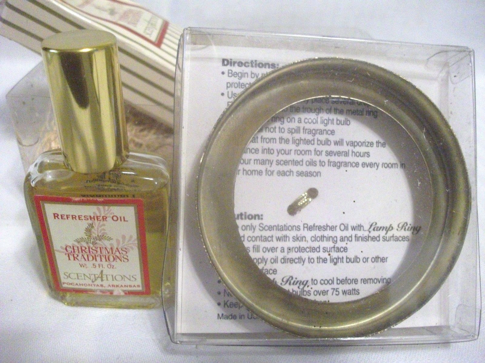 NEW SCENTATIONS Light Bulb Oil Ring Fragrance Ring Diffuser Christma