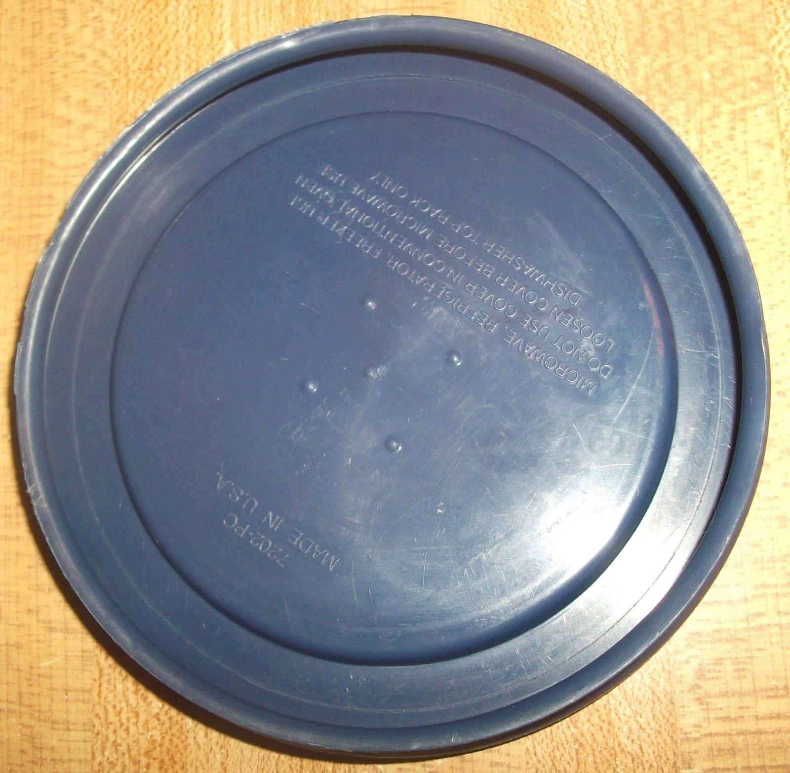 Pyrex 4" Plastic Storage Blue Lid Replacement Cover For 1 Cup Bowl 7202