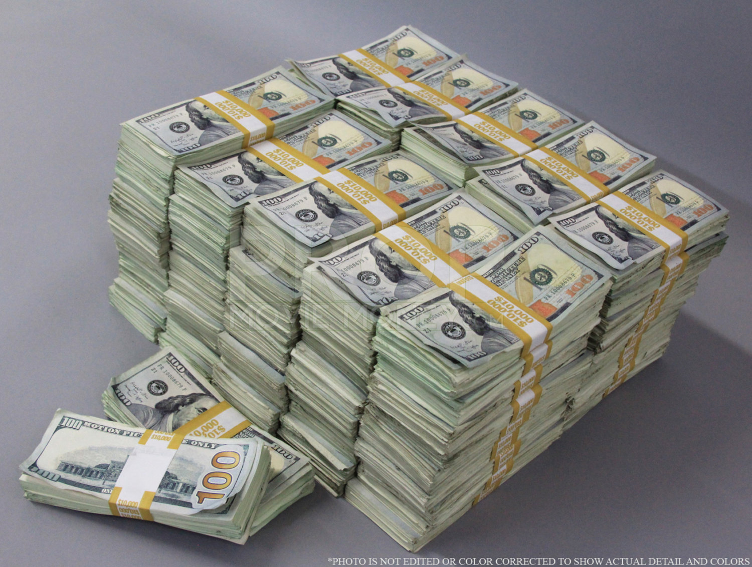 real stacks of money