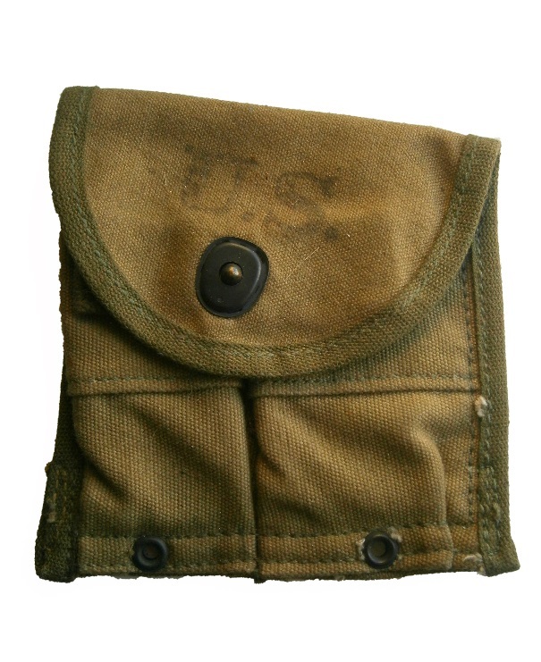 Vintage WWII US army ammo belt pouch military ammunition WW2 world war