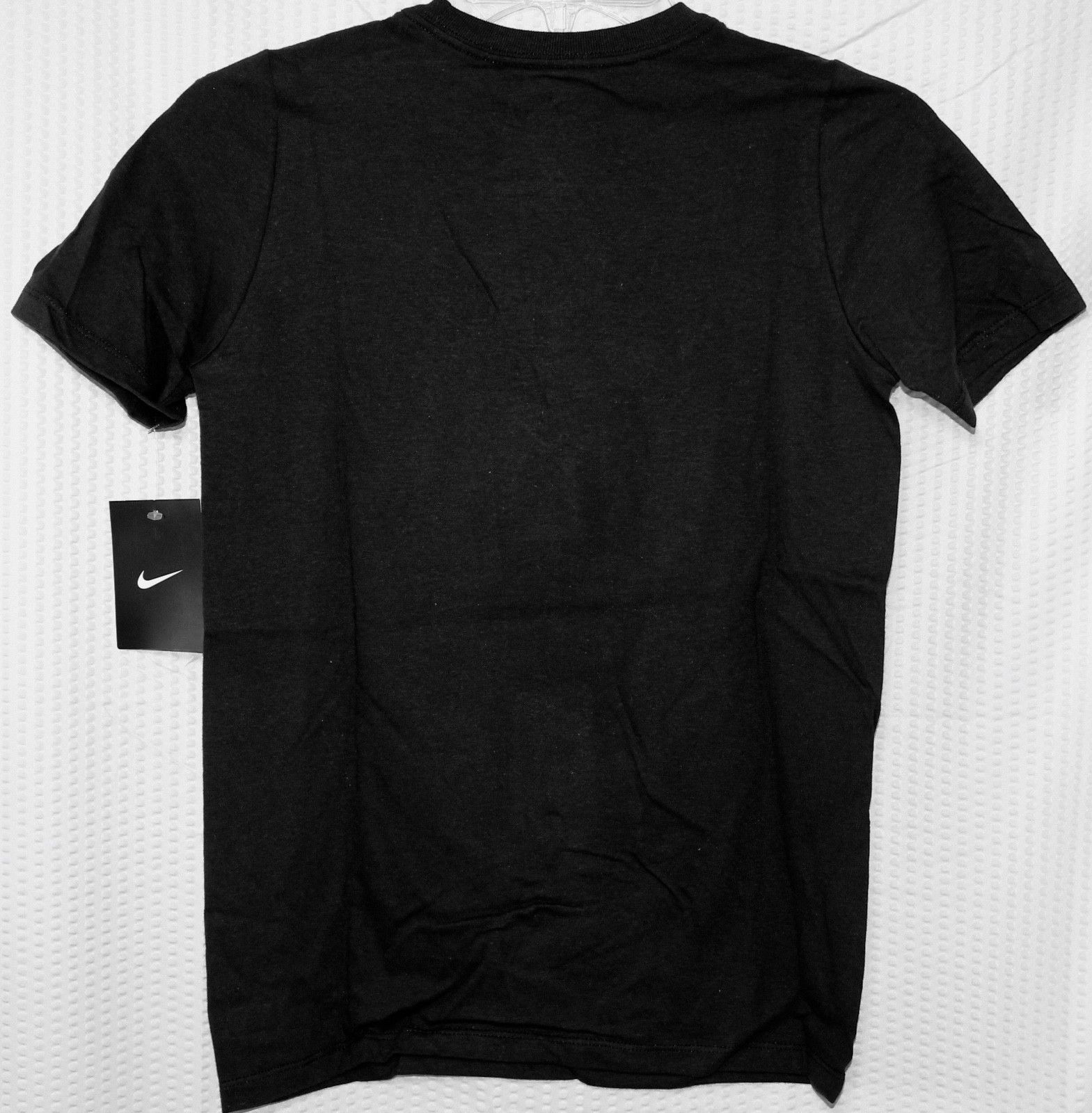 AJ2182-010 NIKE SWOOSH LOGO BOYS T-SHIRT SHIRT BLACK