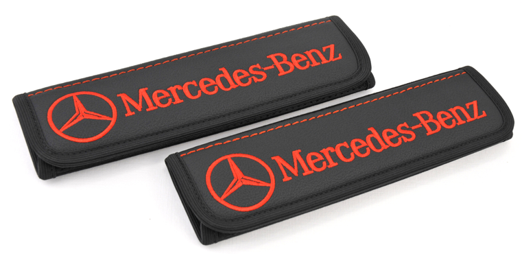 Mercedes Benz Seat Belt Covers Leather Shoulder Pads Accessories With