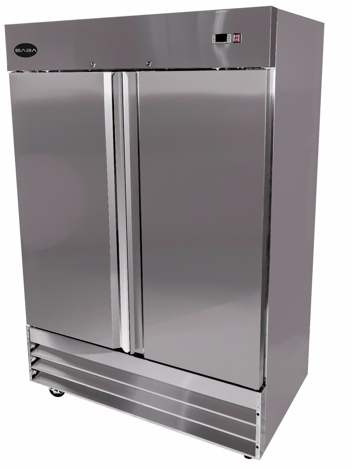 SABA Heavy Duty Commercial ReachIn Refrigerator (Two Door, Stainless