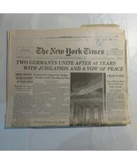 The New York Times October 3 1990 Two Germanys Unite Berlin Wall Down NC - $59.99