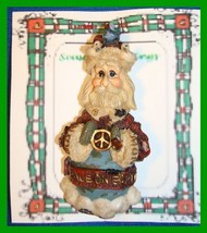 Christmas PIN #0304 Boyds Bear &amp; Friends Father Time Peace on Earth Brooch - $14.80