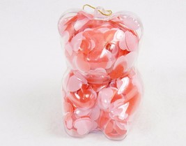 Holiday Ornament w/Pink & Red Confetti Bath Soap, Bear Shaped, Floral Scented - $4.85