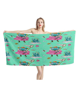 Frog in a dress with hat Beach Towel,Summer Gift ,Bath  towel ,Vacation ... - $24.99+