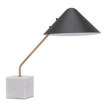 Zuo Modern Pike Table Lamp with Conical Steel Shade - Black and White - $260.00