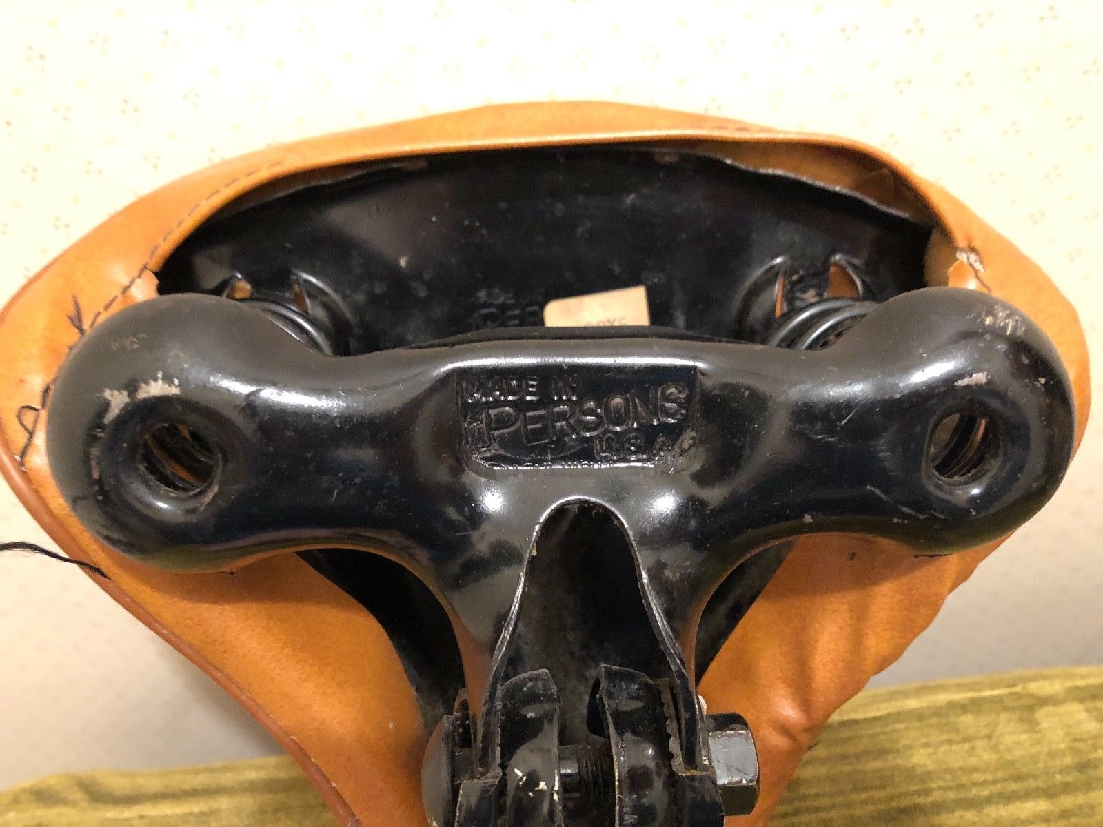 Vintage PERSON'S Bicycle Seat Brown Schwinn Huffy Bicycle Parts