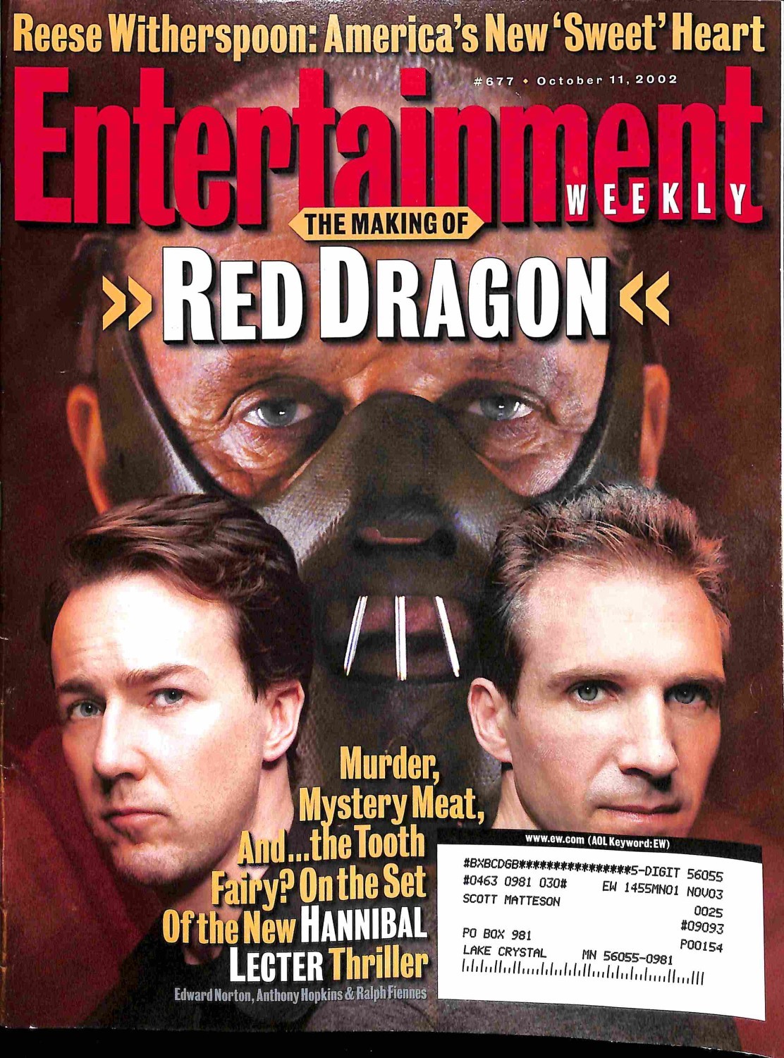 Entertainment Weekly, October 11 2002 Magazine Back Issues