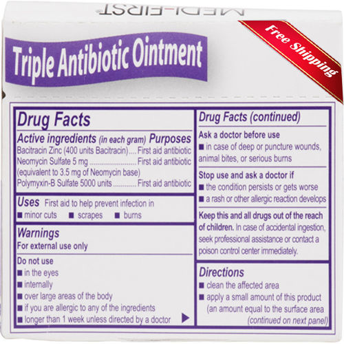 MediFirst Triple Antibiotic Ointment 0.5g Packets 25 Per Box MS60772