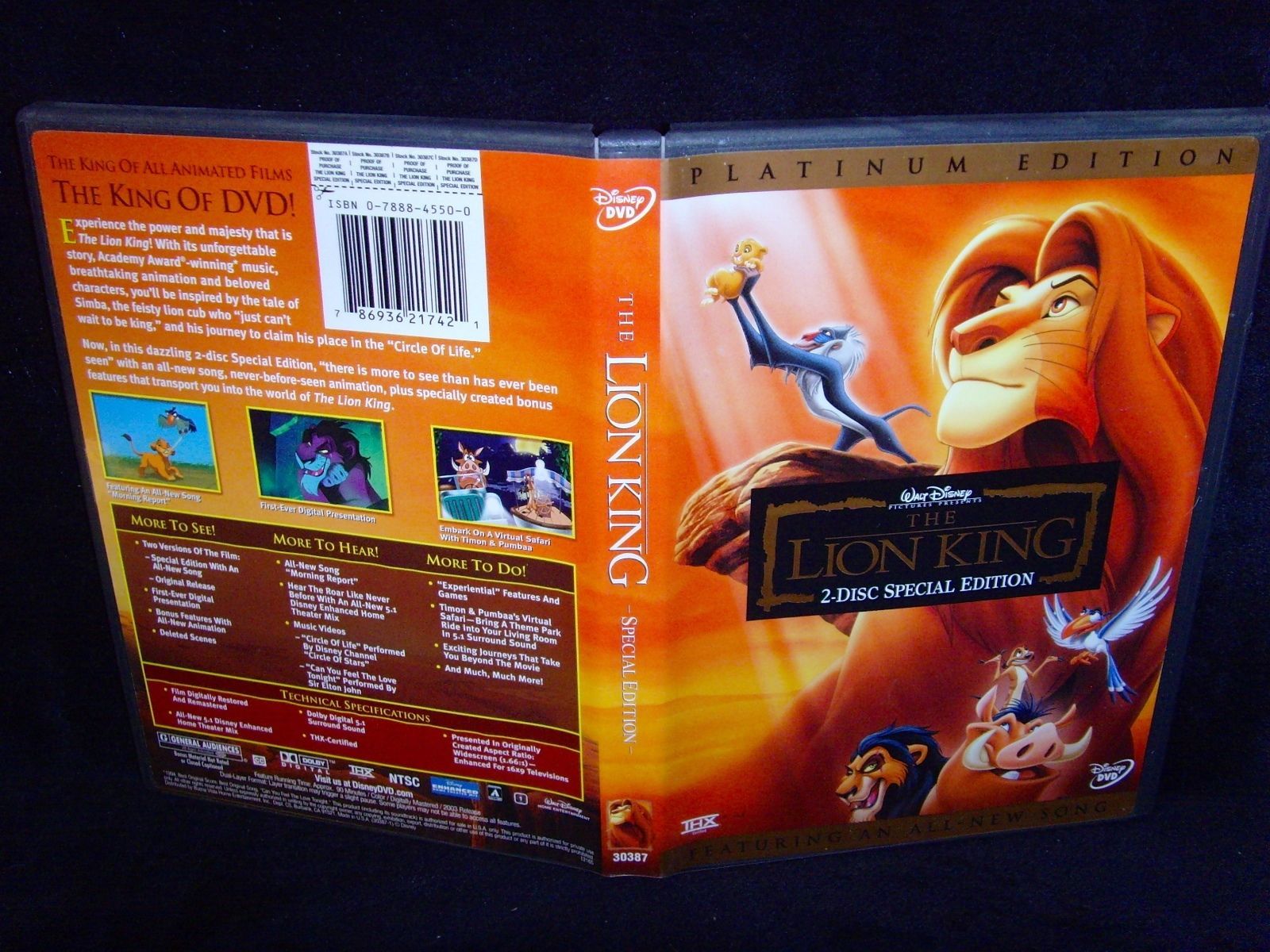 Disney The Lion King DVD Disc Set Platinum Edition Mint Discs USA DVD HD DVD