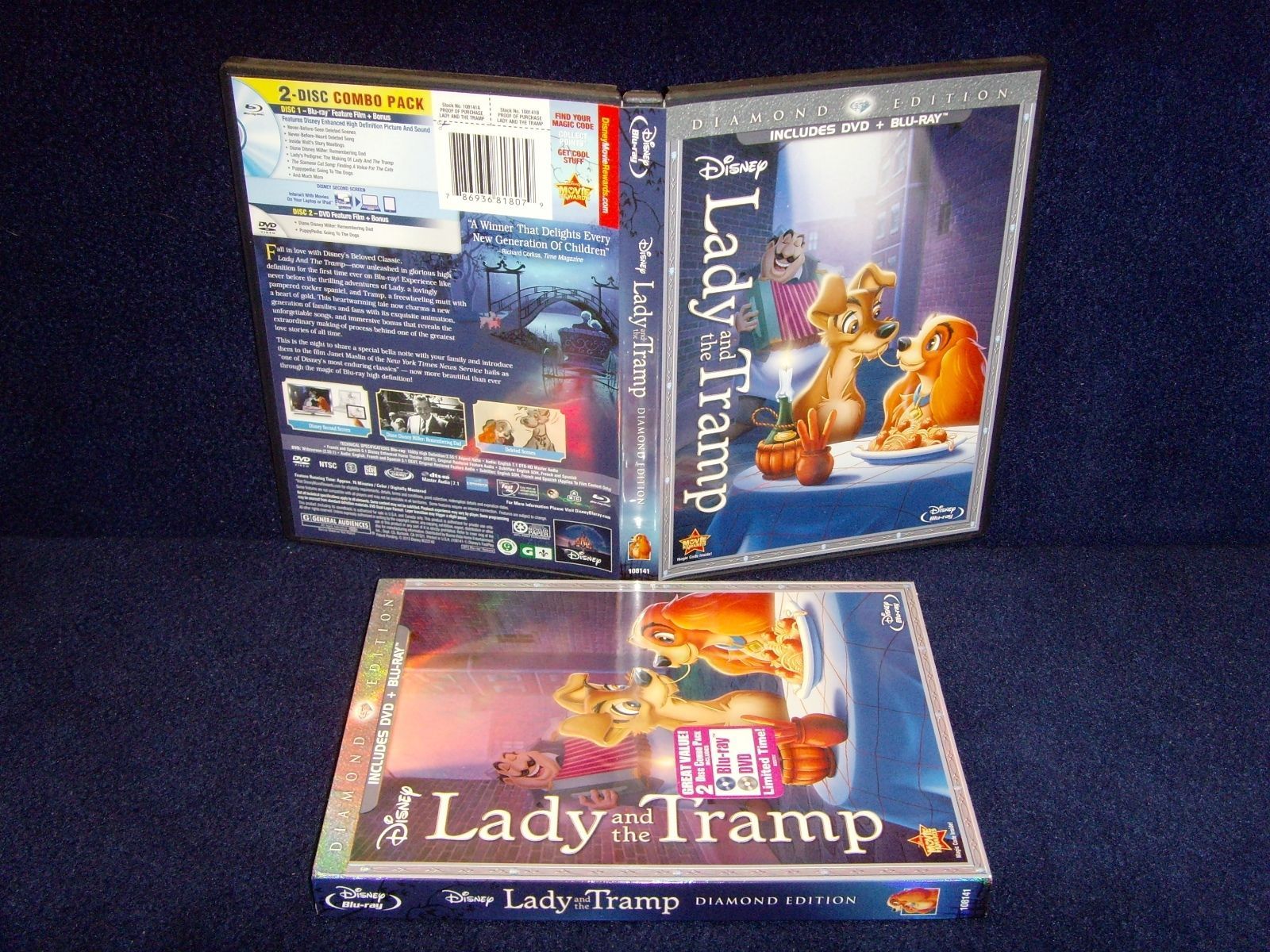 Disney Lady And The Tramp Blu Ray Dvd And 9 Similar Items