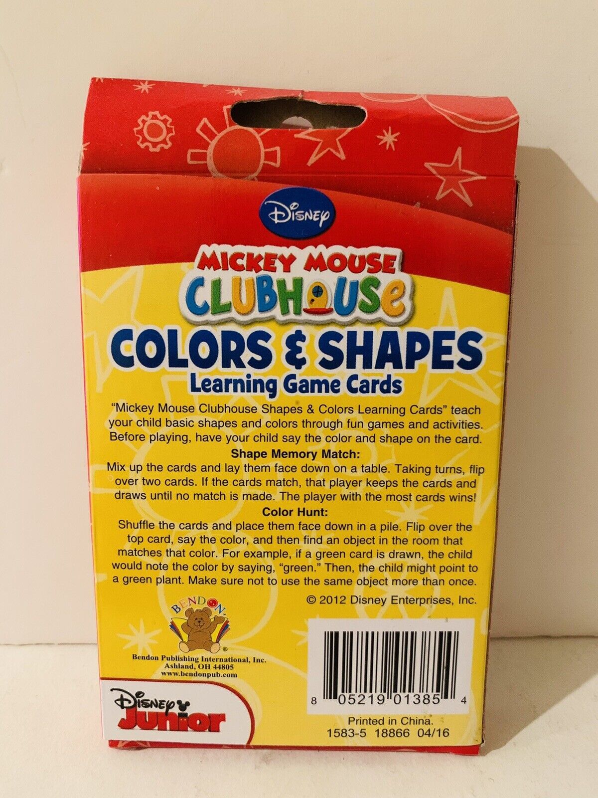 Disney Junior Mickey Mouse Clubhouse Colors and Shapes Learning Game Cards Card GamesContemporary