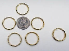 3//4/" 5 Solid Brass Split Key Rings 18.8mm Polished Corrosion Resistant .74/"