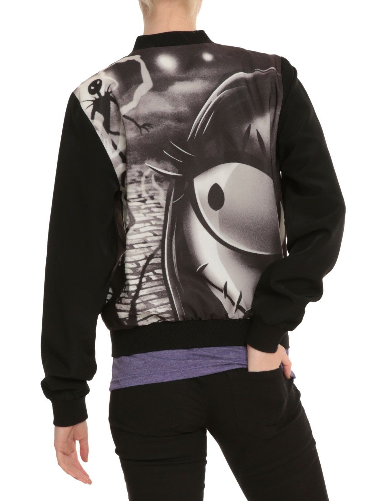 Womens Disney The Nightmare Before Christmas Love Story Bomber Jacket