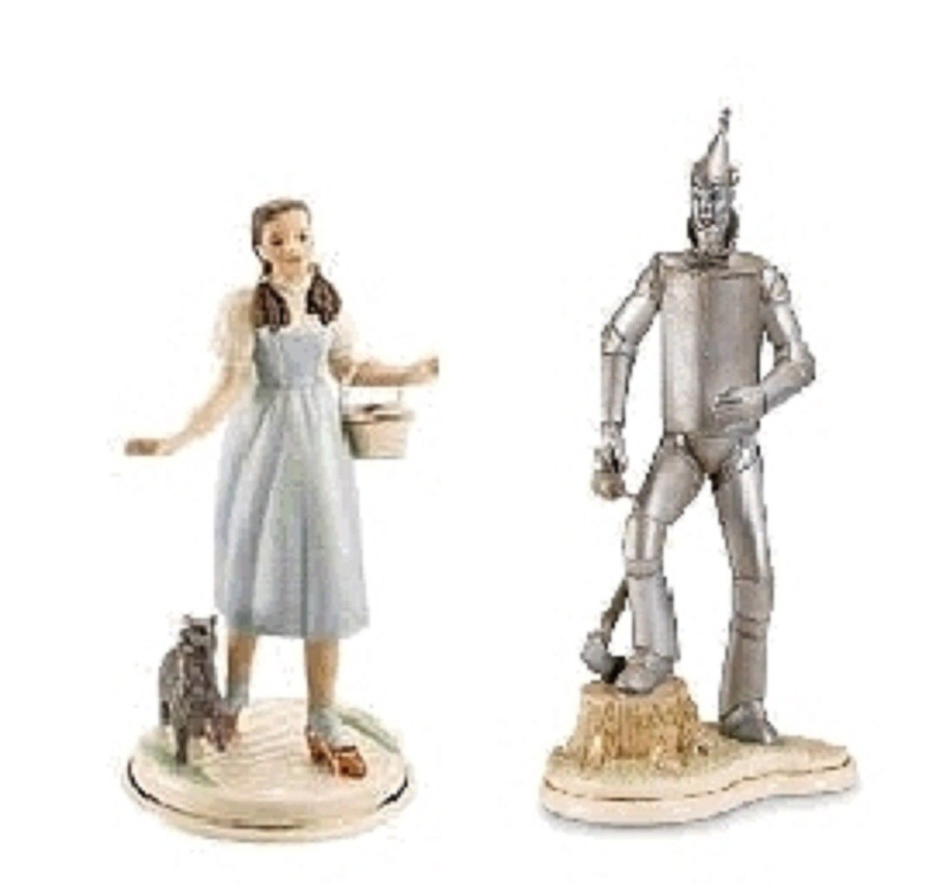 Lenox Tin Man & Dorothy Toto Figurines Set of 2 Wizard Of Oz Woodsman NEW In BOX Figurines