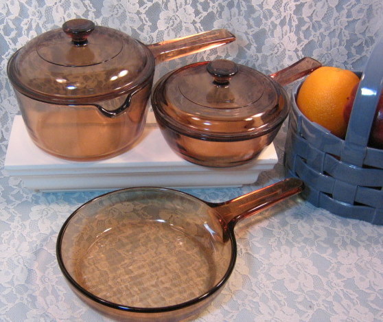 Vintage Pyrex Corning Brown Vision Ware Visions Glass Cookware Mid Century Corning Ware Corelle 8644