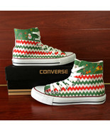 Unique Sneakers Converse Merry Christmas Original Design Hand Painted Shoes Gift - $149.00