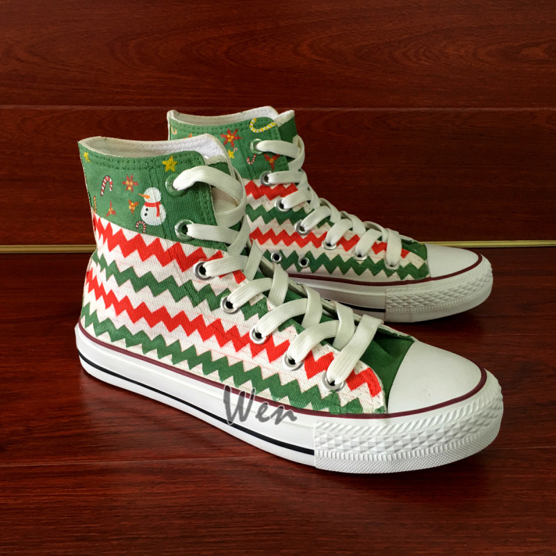 Unique Sneakers Converse Merry Christmas Original Design Hand Painted ...