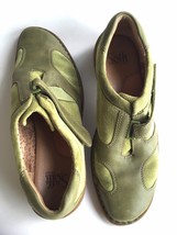 Sofft sneakers flats straps leather suede combo green lime women 8M hot - $28.30