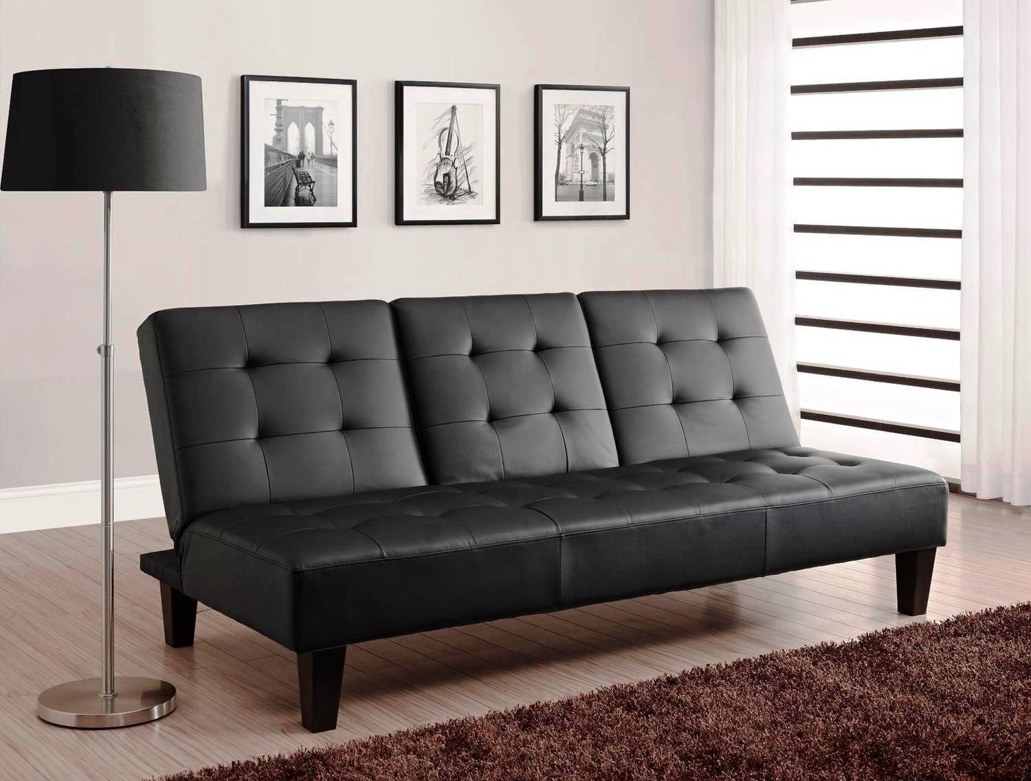 leather futon sofa sleeper