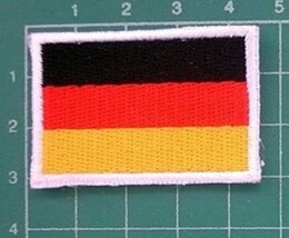Germany National Country Flag Patch Emblem Logo Crest Badge Small 1.2 x 1.8 I... - $15.85