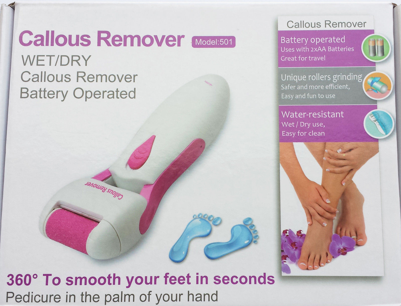 Battery Operated Waterproof Skin Massager Corn Foot Callus Remover