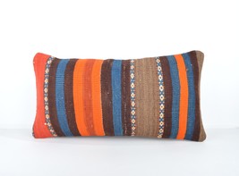 rug kilim pillow 12x24 inch lumbar  pillows kilim rug lumbar 30x60 sofa ... - $55.00