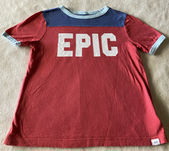 Gap Kids Boys Red Blue White EPIC Ringer Short Sleeve Shirt Smal 5-6 - $8.33