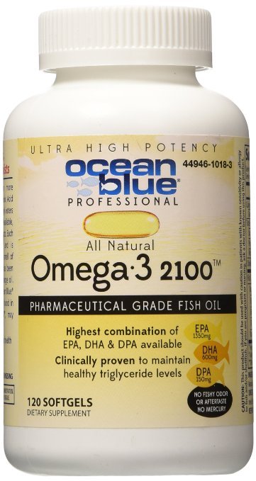 Ocean Blue - Professional Grade Omega-3 2100 (1050mg) - Top Rated Fish ...