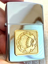 New Vintage 1999 Gold Plated Indian Head Zippo Lighter - Made in USA (No... - $84.15
