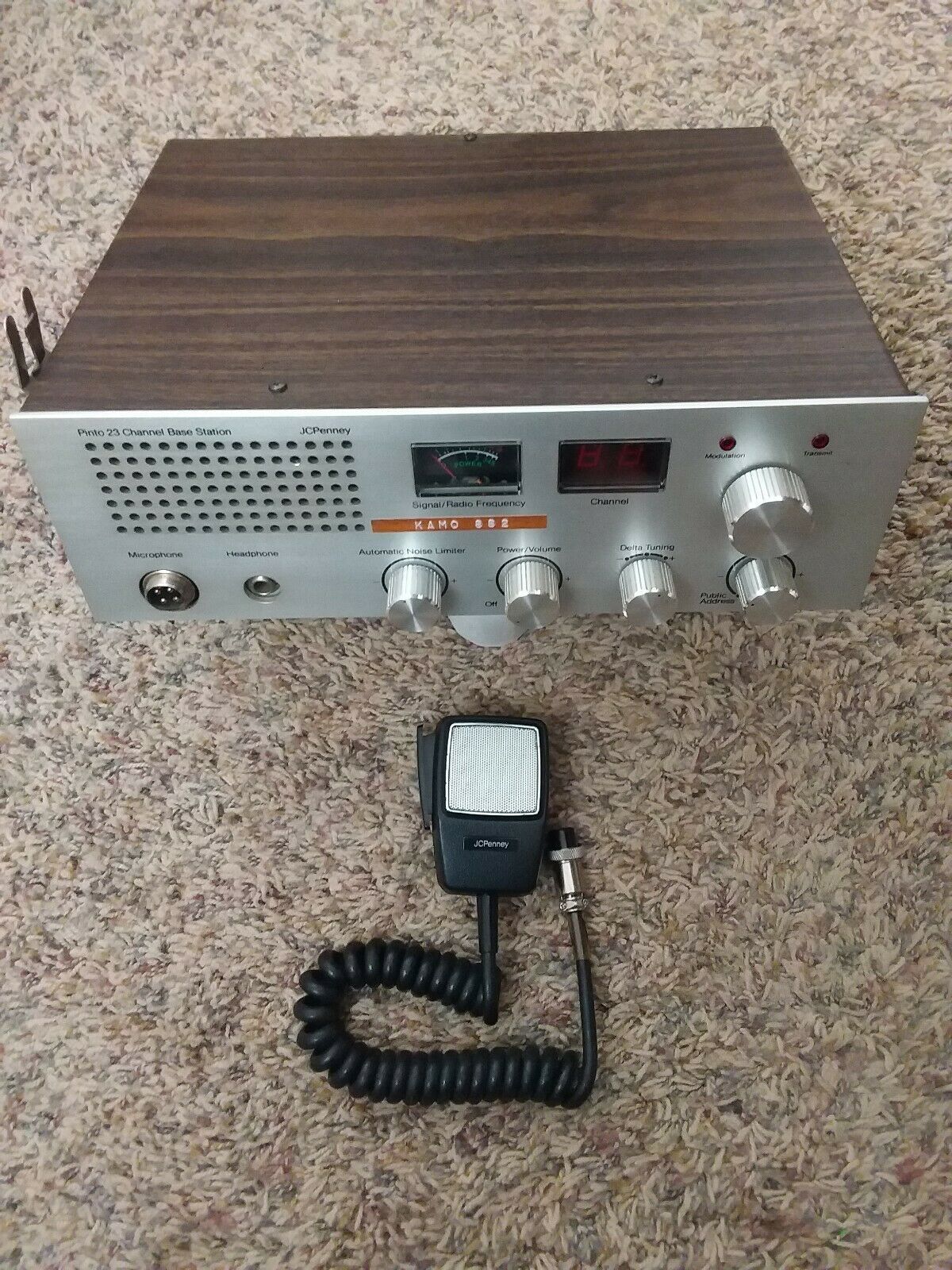 JCPENNEY Pinto CB 23 Chanel Base Transceiver Radio 120v/12VDC clean