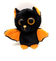 TY Beanie Boo Swoops Black Bat 6&quot; Plush Orange Stuffed Animal Toy (Z29A) - $12.69
