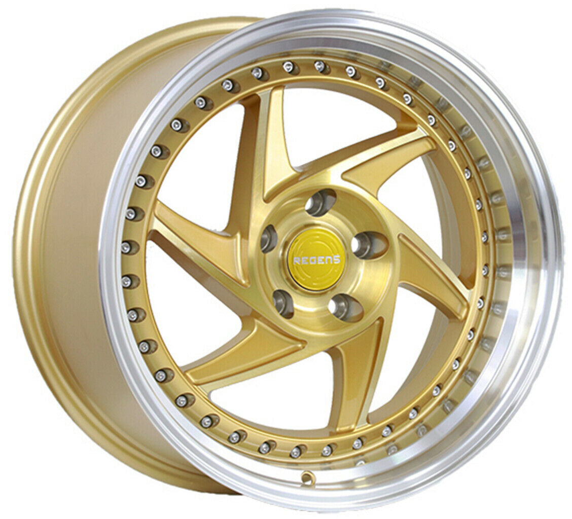 18x8.5 Regen5 R34 5x112 40 Gold Wheels Rims Set(4) - Wheels