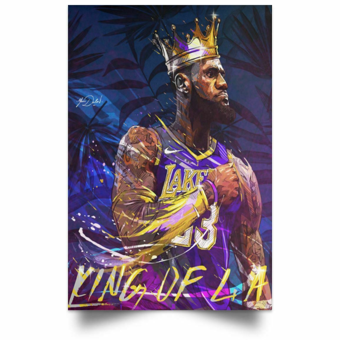 Lebron James Los Angeles Lakers King Of L.A Poster NBA Basketball 16x24